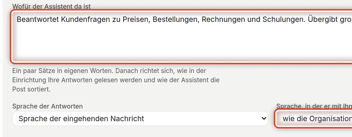 Nahaufnahme – Sagen, wofür er da ist