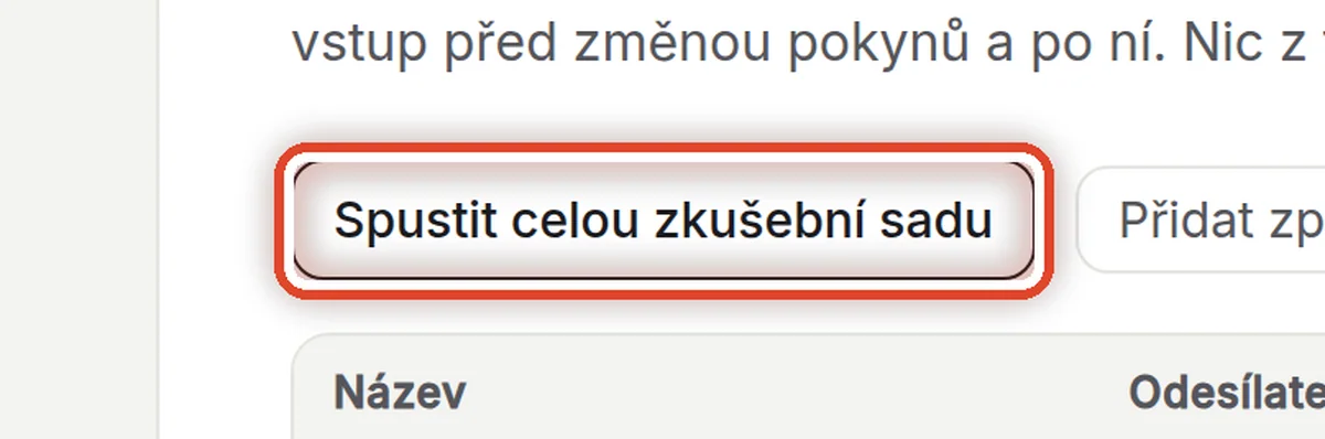 Detail — Spusťte celou sadu