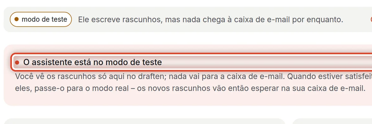 De perto – Como saber que o assistente está testando