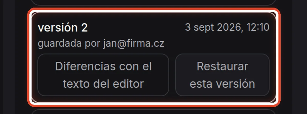 De cerca: Historial de versiones