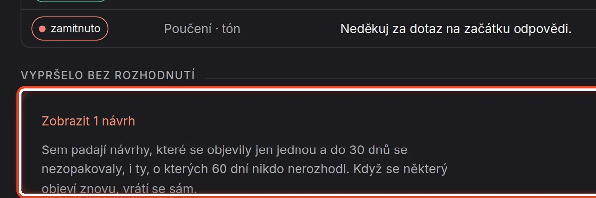 Detail — Vypršelo bez rozhodnutí