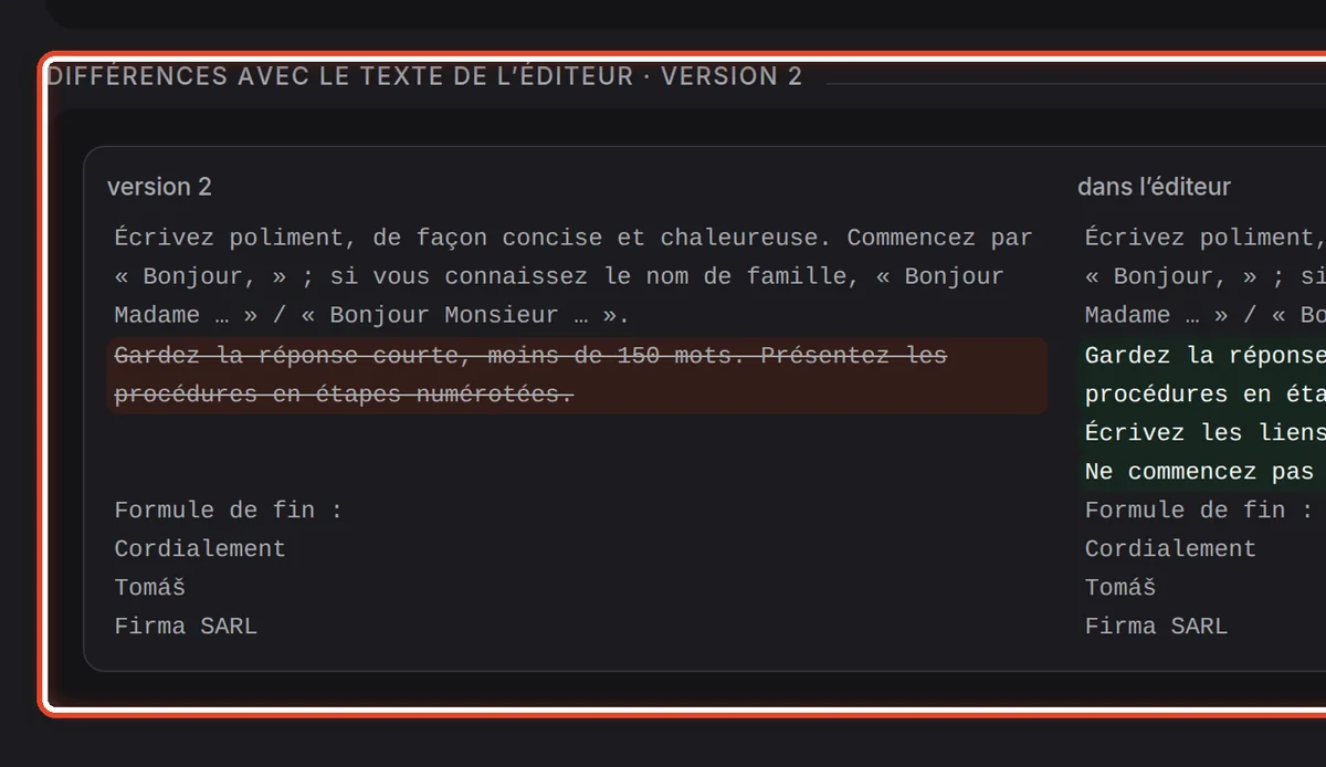 Gros plan – La comparaison