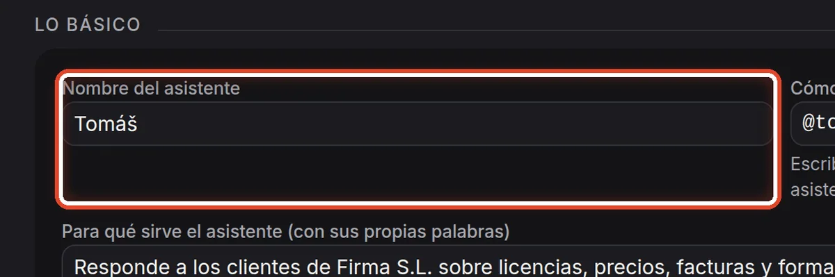 De cerca: El nombre del asistente