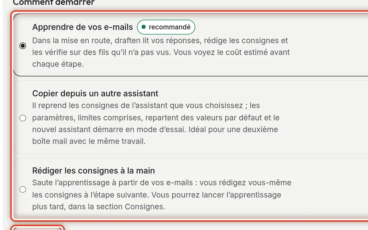 Gros plan – Choisir comment démarrer