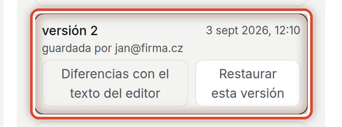 De cerca: Historial de versiones