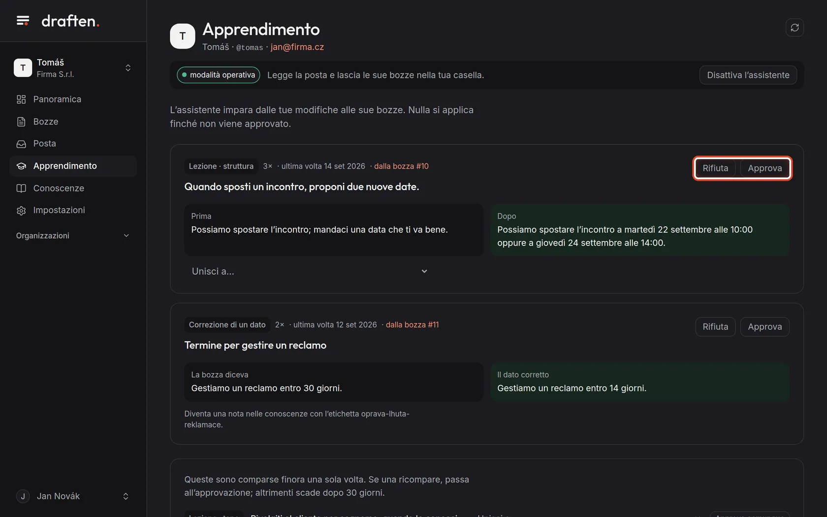 Screenshot del passo 3