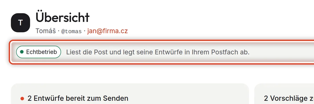 Nahaufnahme – In welchem Zustand der Assistent ist