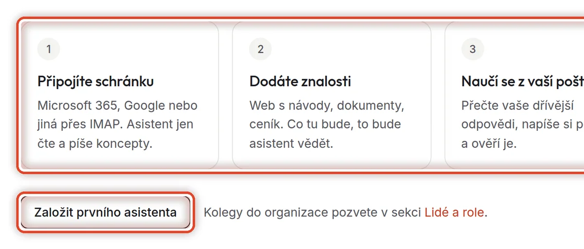 Detail — První přihlášení