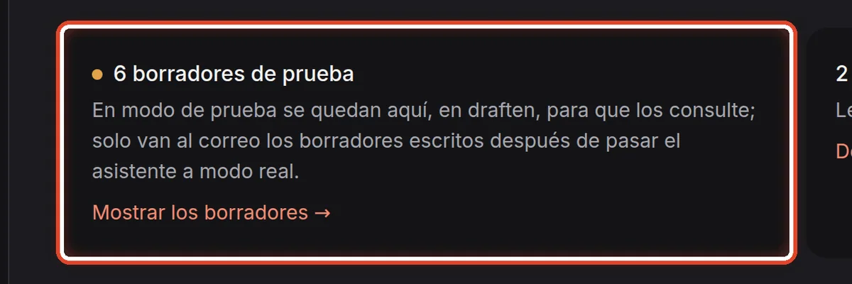 De cerca: Borradores de prueba