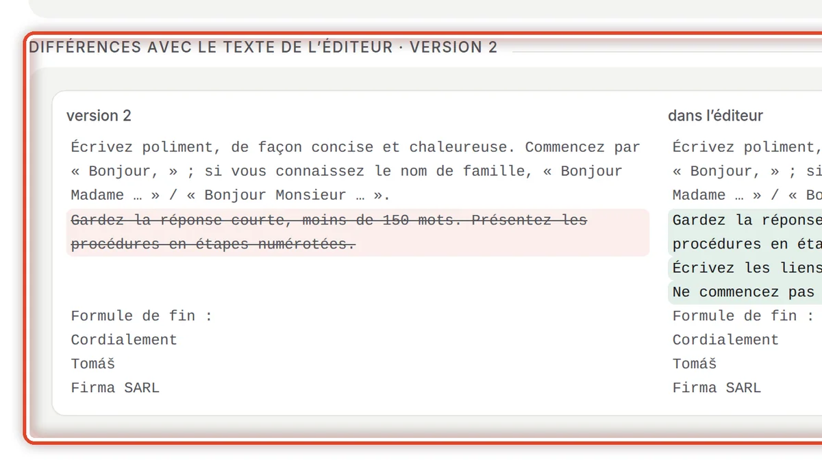Gros plan – La comparaison