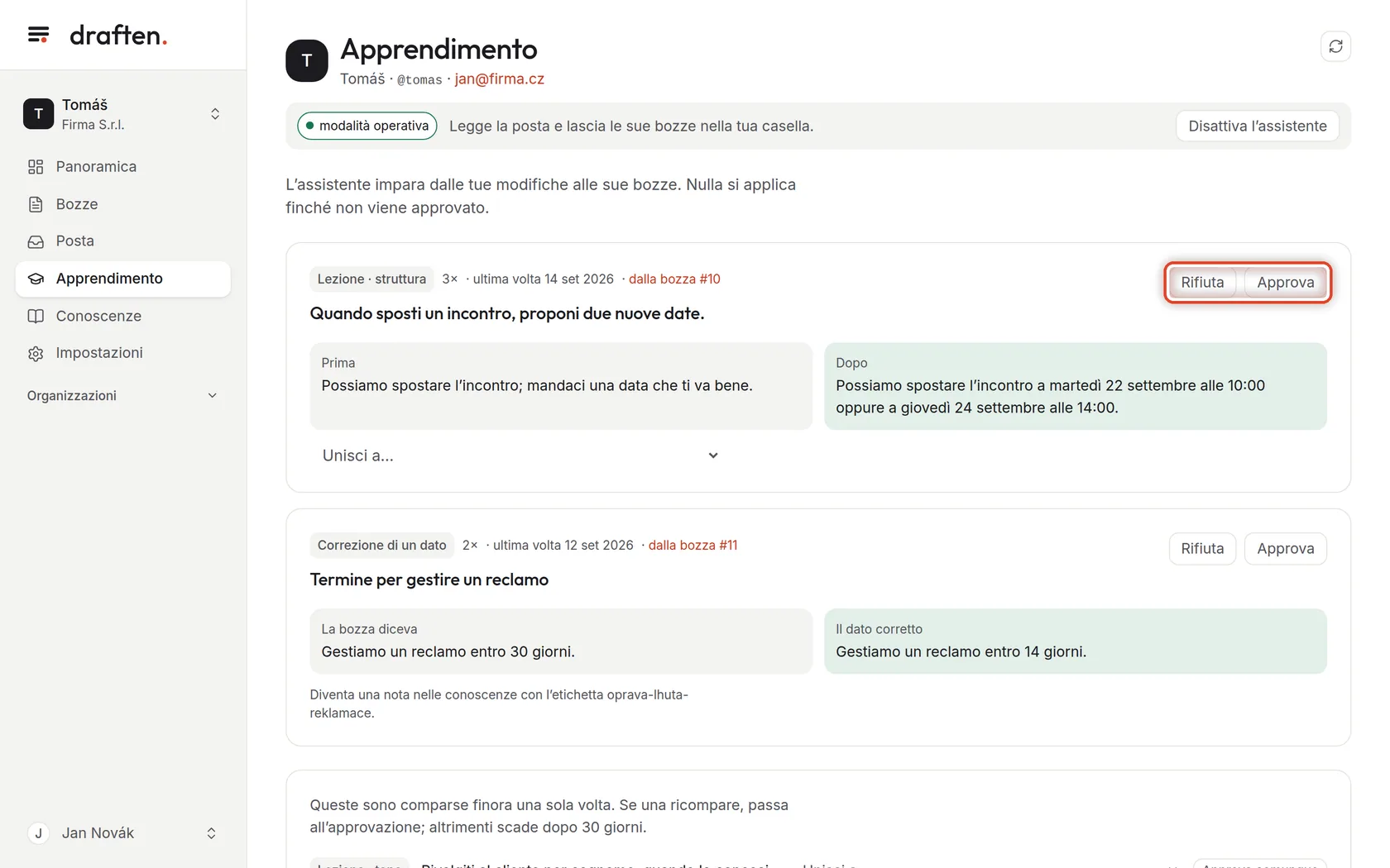 Screenshot del passo 3