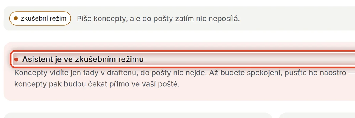 Detail — Poznáte, že asistent zkouší