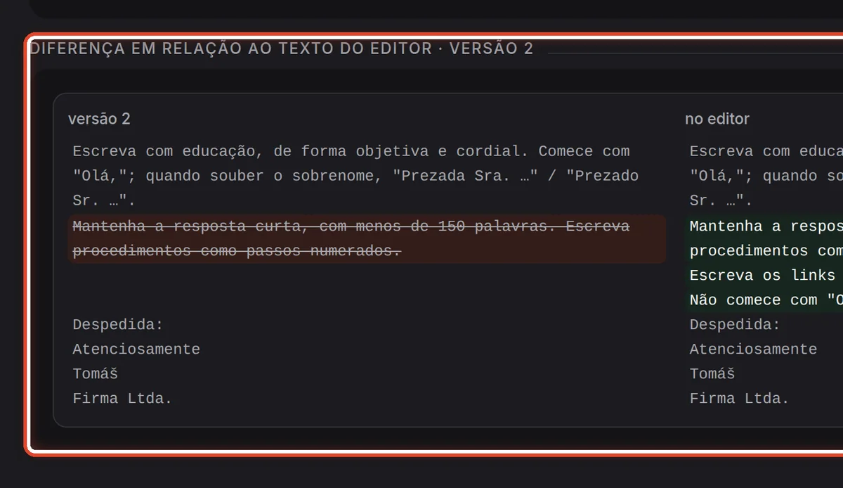 De perto – A comparação
