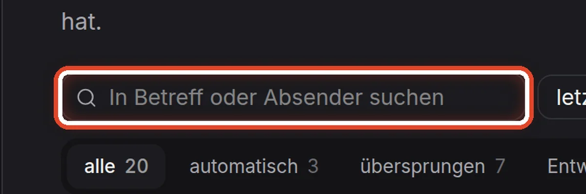 Nahaufnahme – Eine Nachricht finden