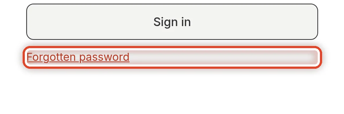 Close up — When you do not know your password