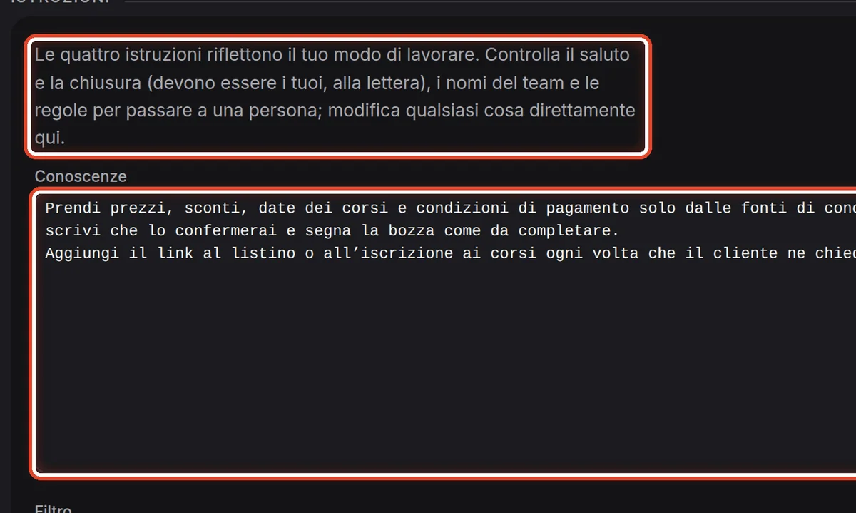 Da vicino – Leggi le istruzioni