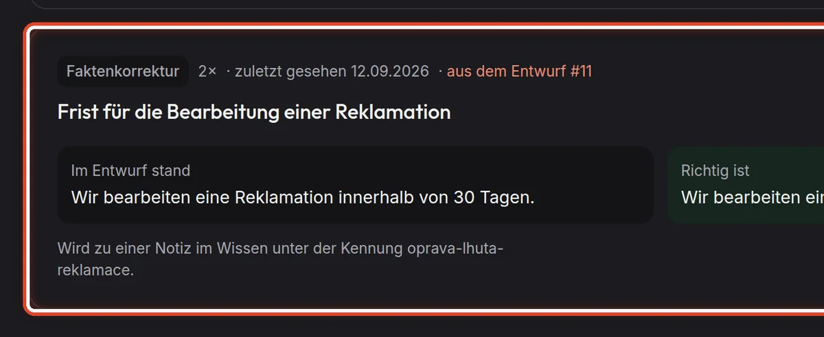 Nahaufnahme – Eine Faktenkorrektur