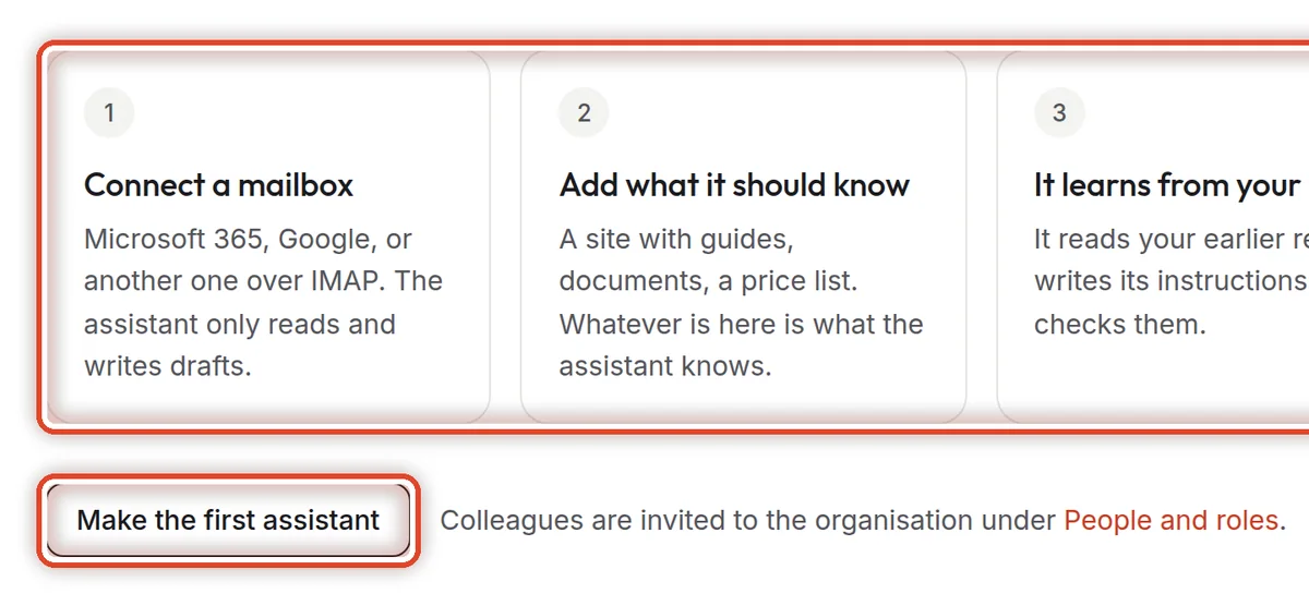 Close up — The first sign-in