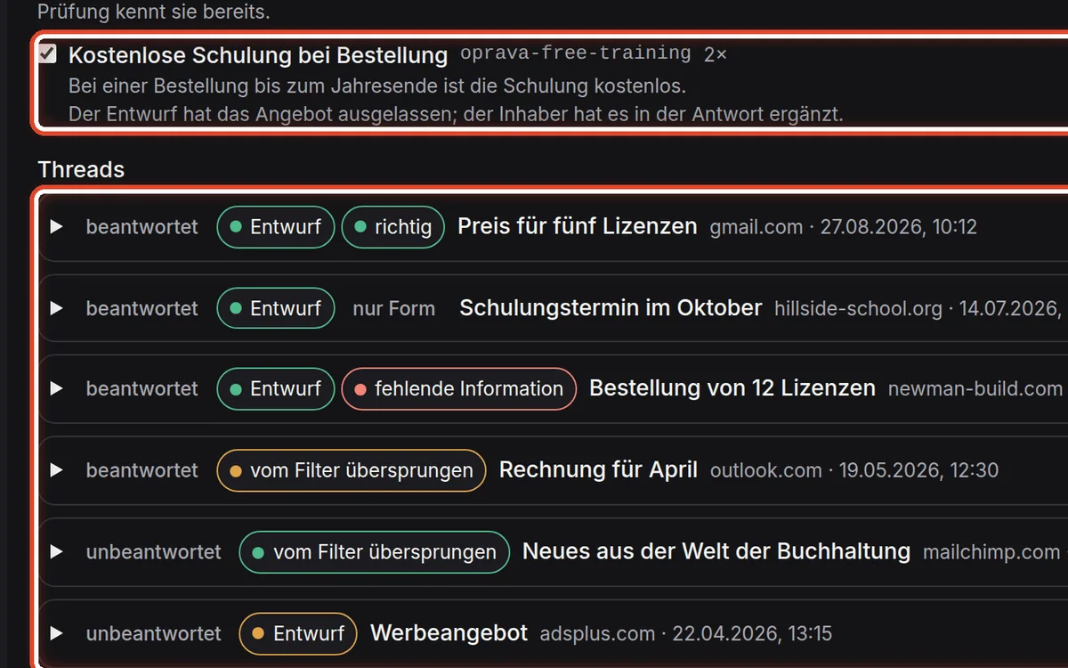 Nahaufnahme – Ergänzen, was fehlte