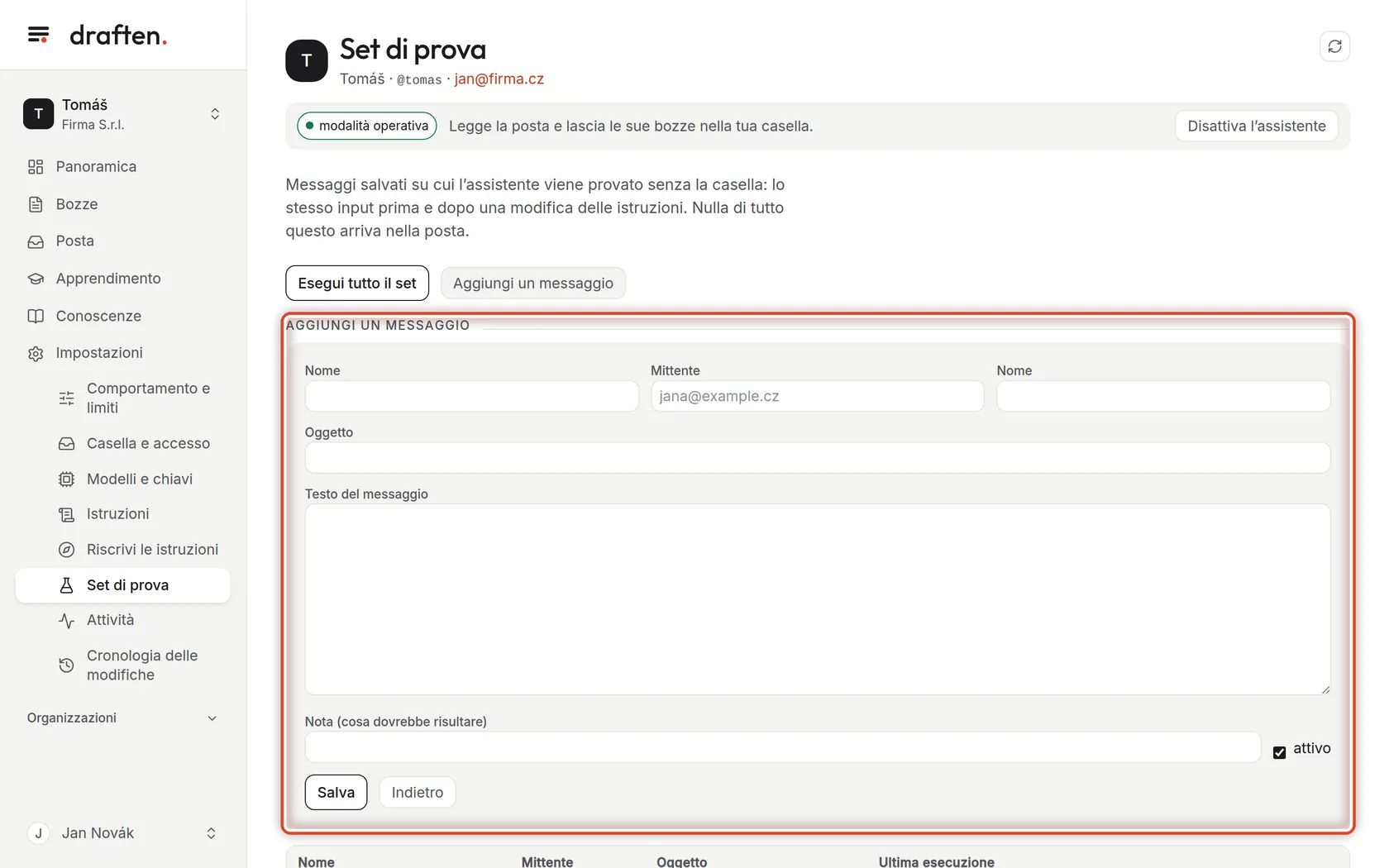 Screenshot del passo 4