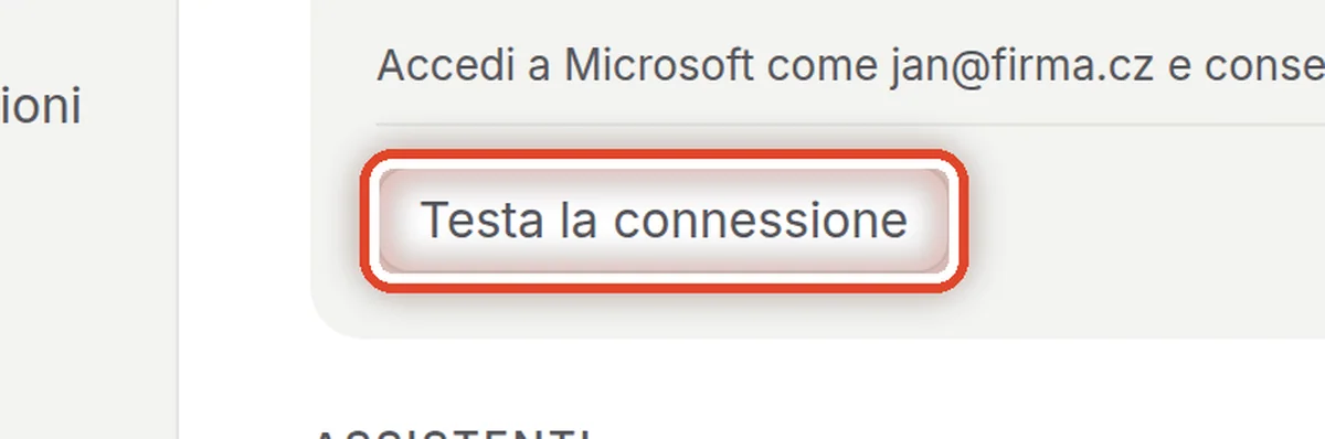 Da vicino – Testa la connessione
