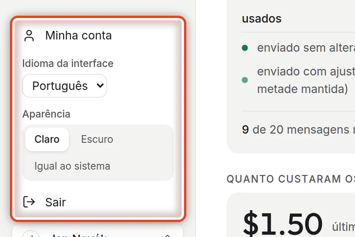 De perto – A sua conta