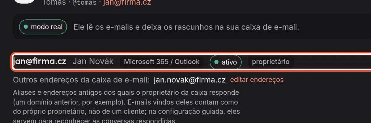 De perto – A caixa de e-mail do assistente