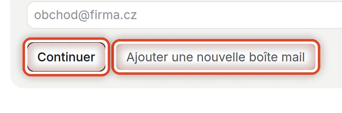 Gros plan – La boîte mail n’est pas dans la liste ?