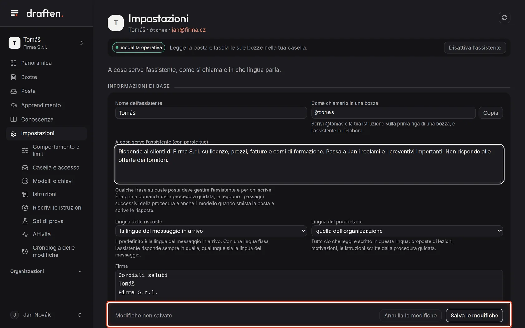 Screenshot del passo 7