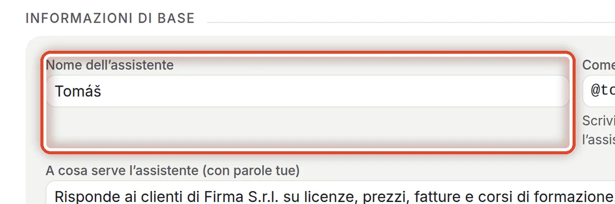 Da vicino – Il nome dell’assistente