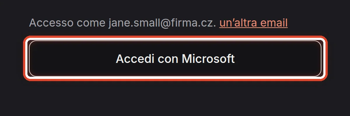 Da vicino – Accedi con l’account della tua organizzazione