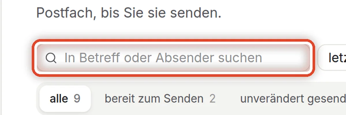 Nahaufnahme – Einen bestimmten Entwurf finden