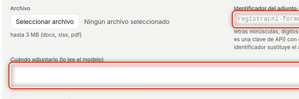 De cerca: Identificador y Cuándo adjuntarlo