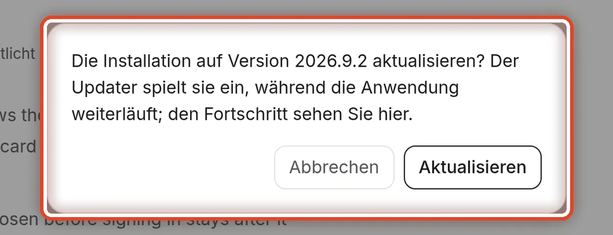 Nahaufnahme – Bestätigen