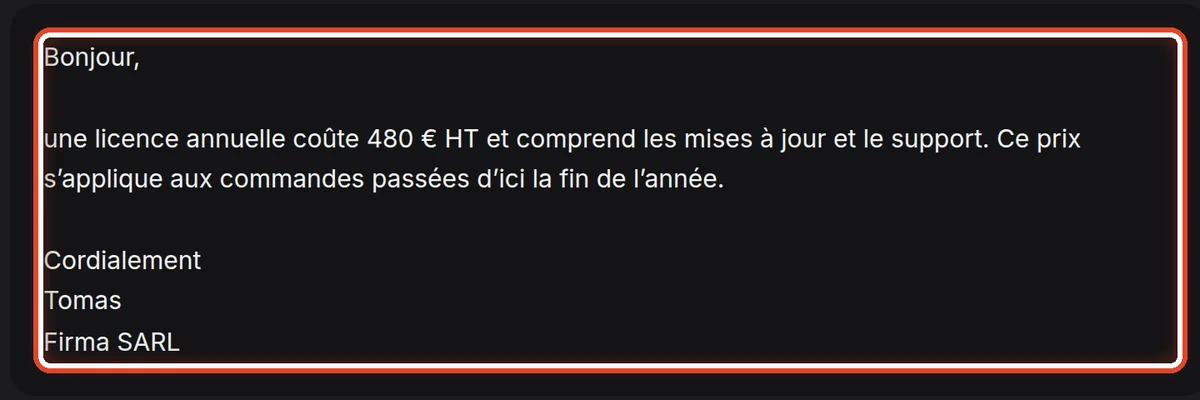 Gros plan – Lire le brouillon