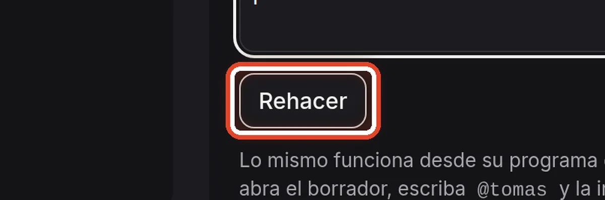 De cerca: Pida que se rehaga el borrador