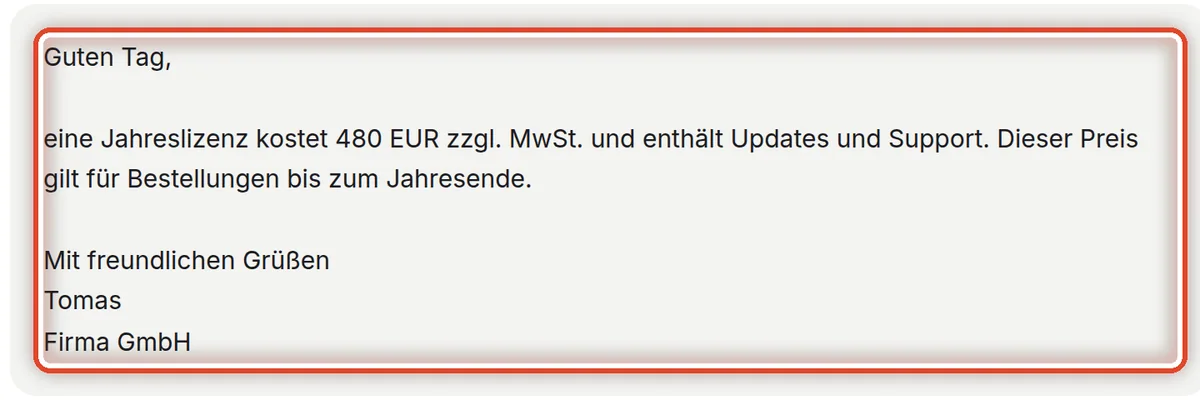 Nahaufnahme – Den Entwurf lesen