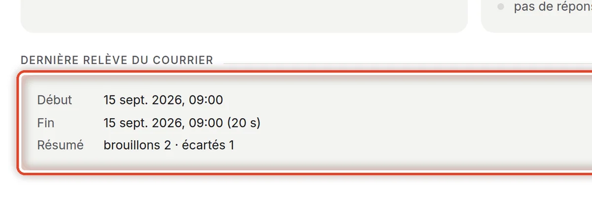 Gros plan – Quand l’assistant a relevé le courrier pour la dernière fois