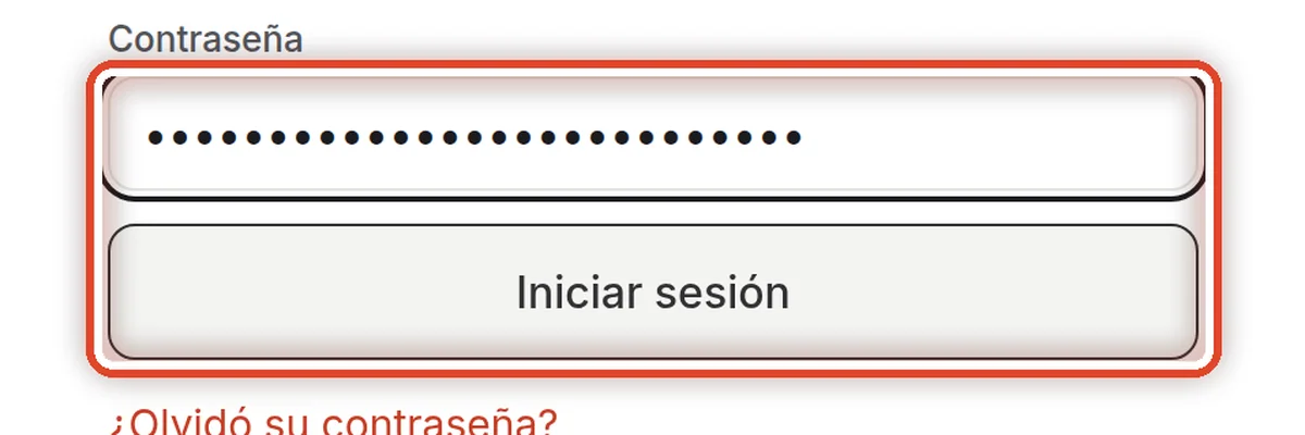 De cerca: O escriba su contraseña