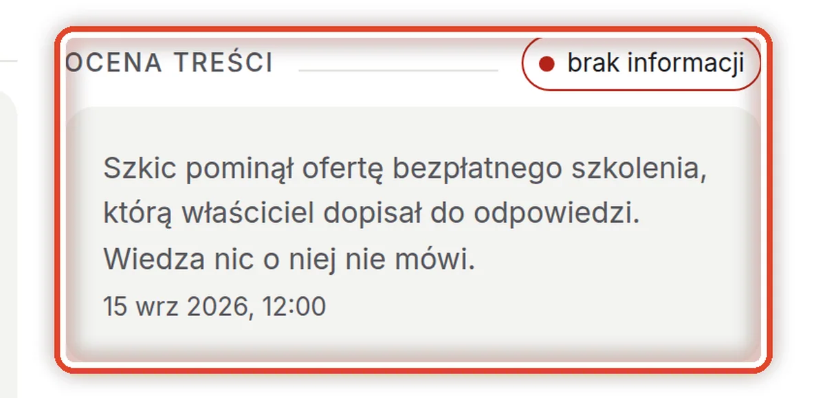 Zbliżenie – Dlaczego szkic został poprawiony