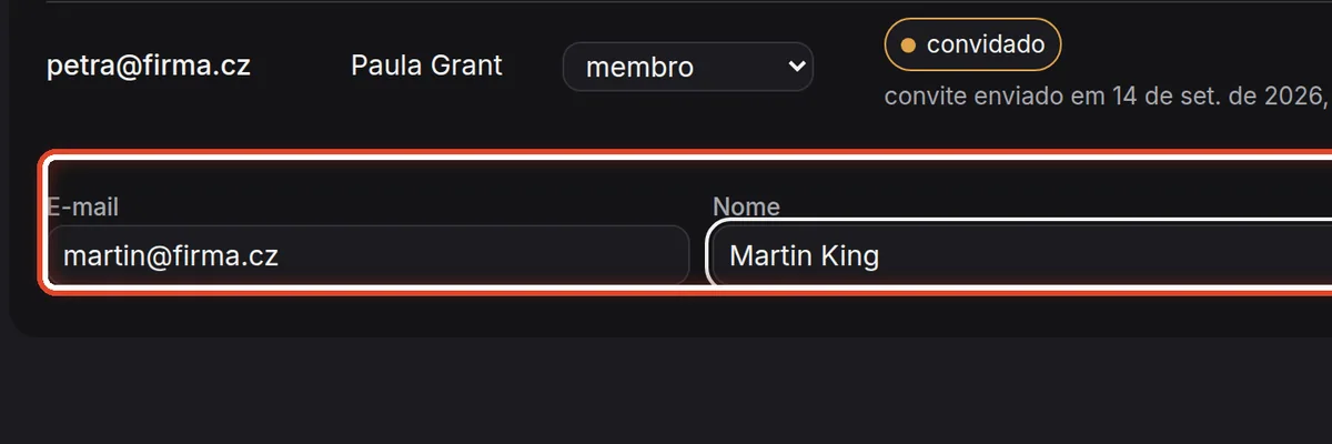 De perto – Adicione um membro