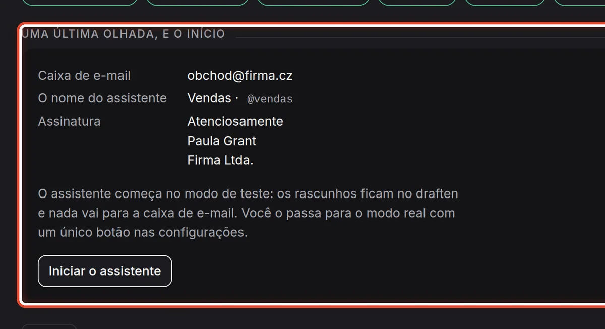 De perto – Inicie o assistente