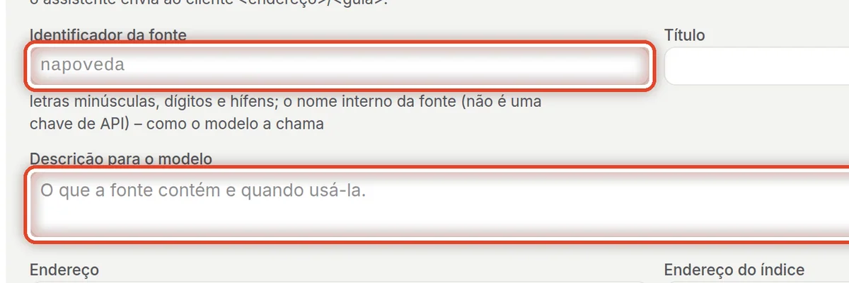 De perto – Identificador e descrição