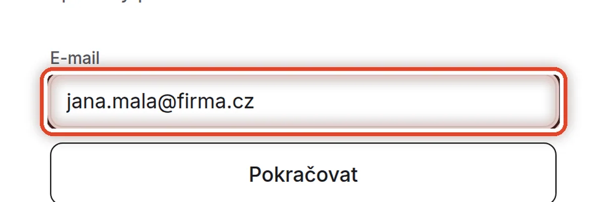 Detail — Zadejte svůj e-mail