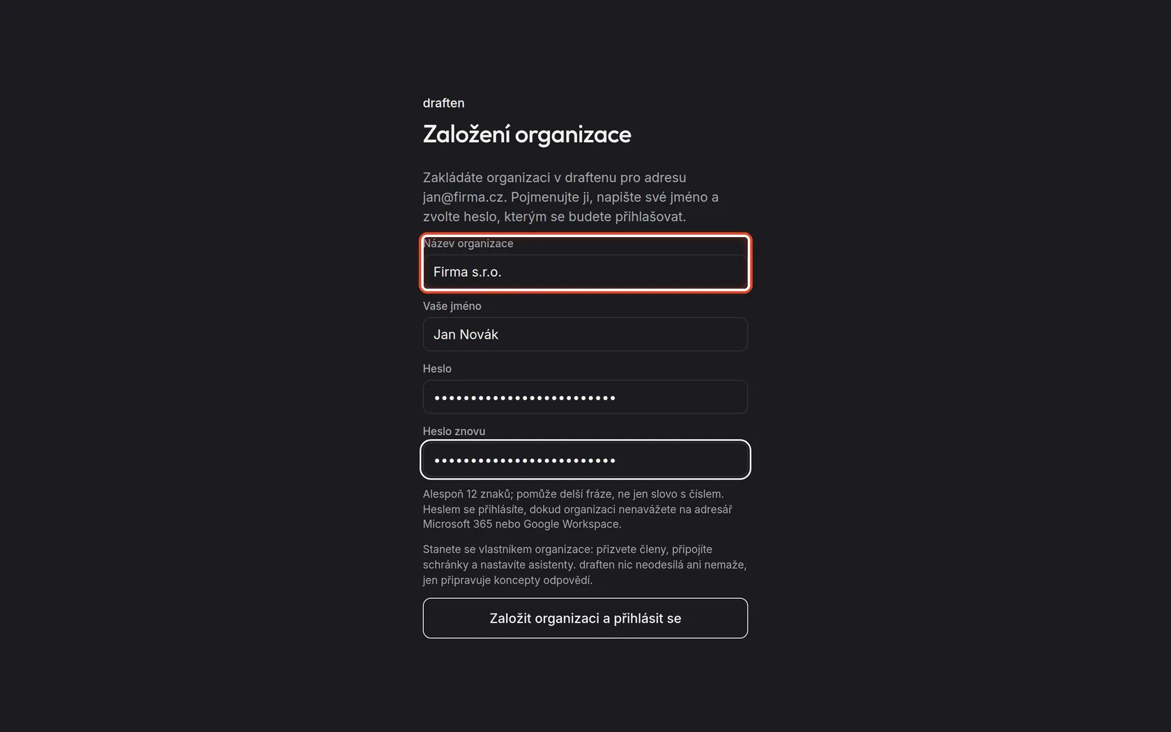 Snímek obrazovky ke kroku 1