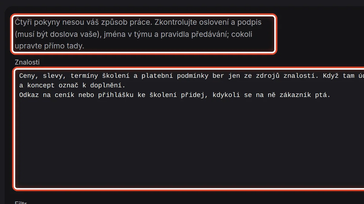 Detail — Přečtěte si pokyny