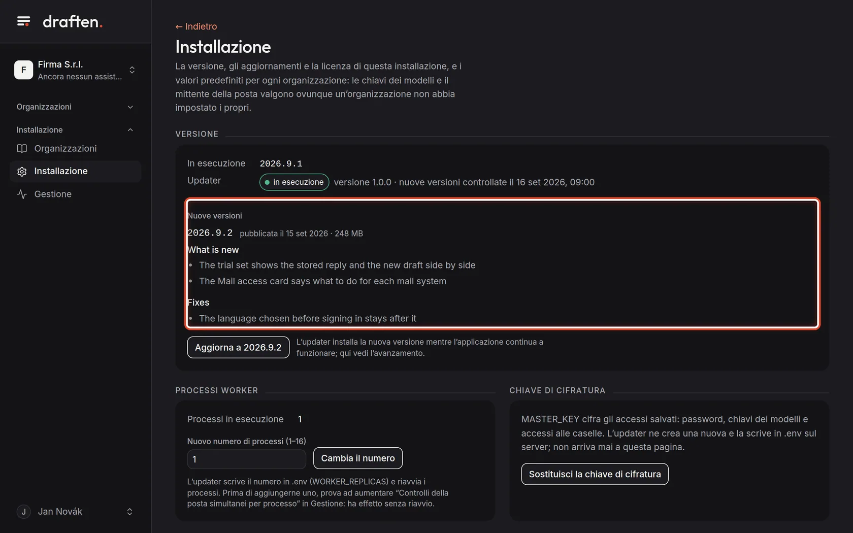 Screenshot del passo 2