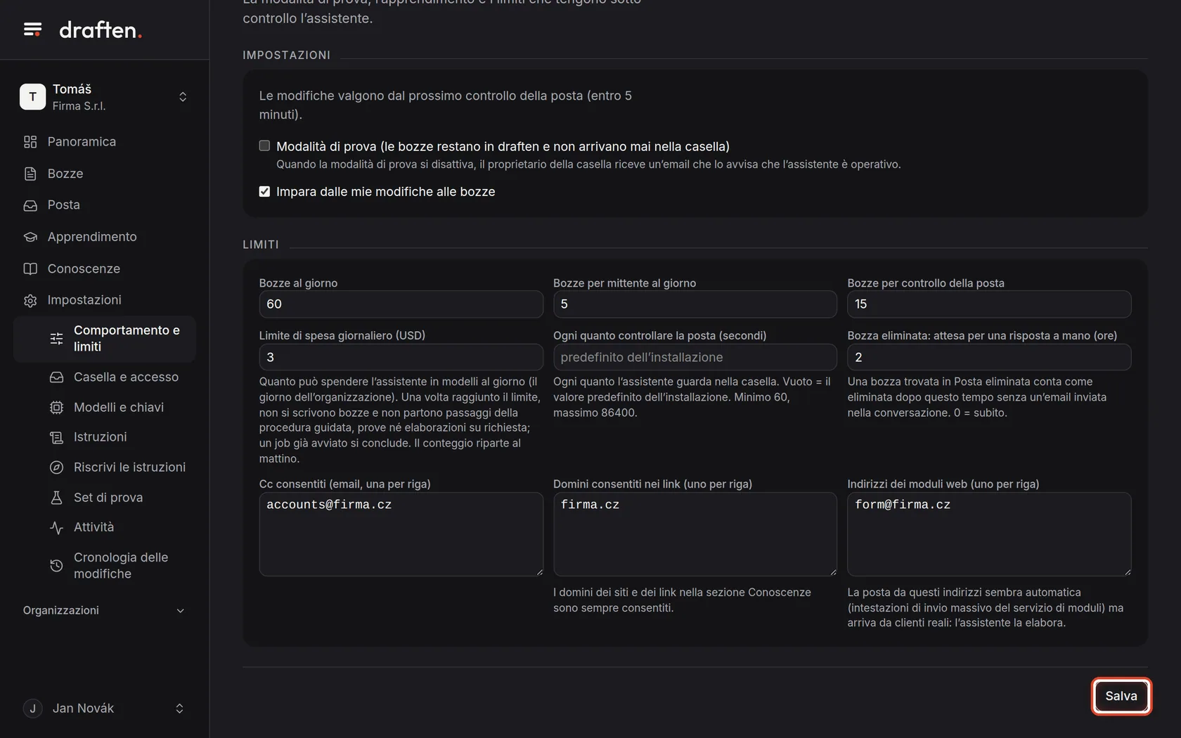 Screenshot del passo 7
