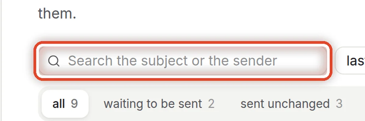Close up — Find a particular draft