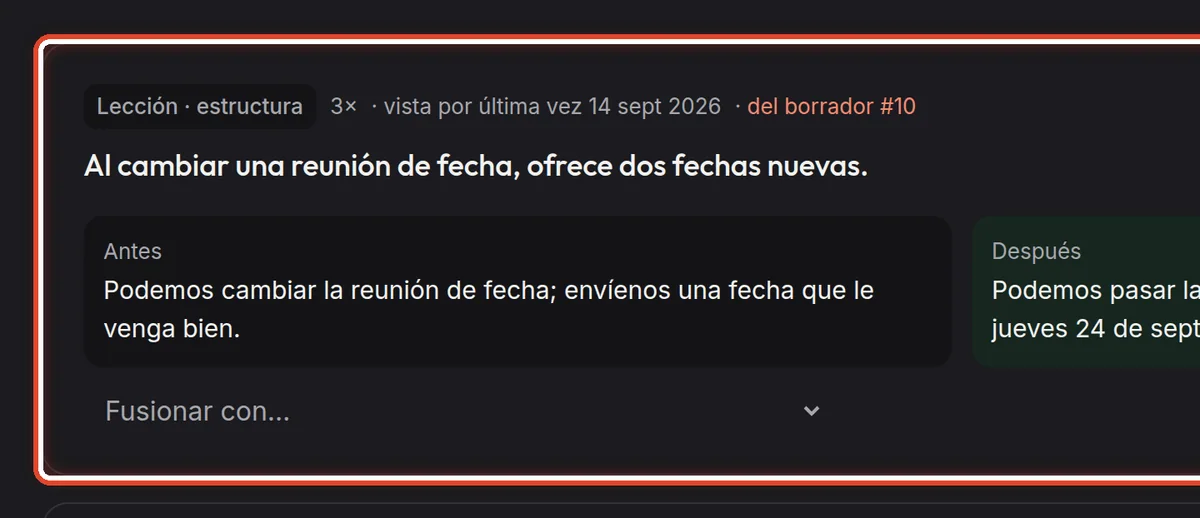 De cerca: Una lección propuesta